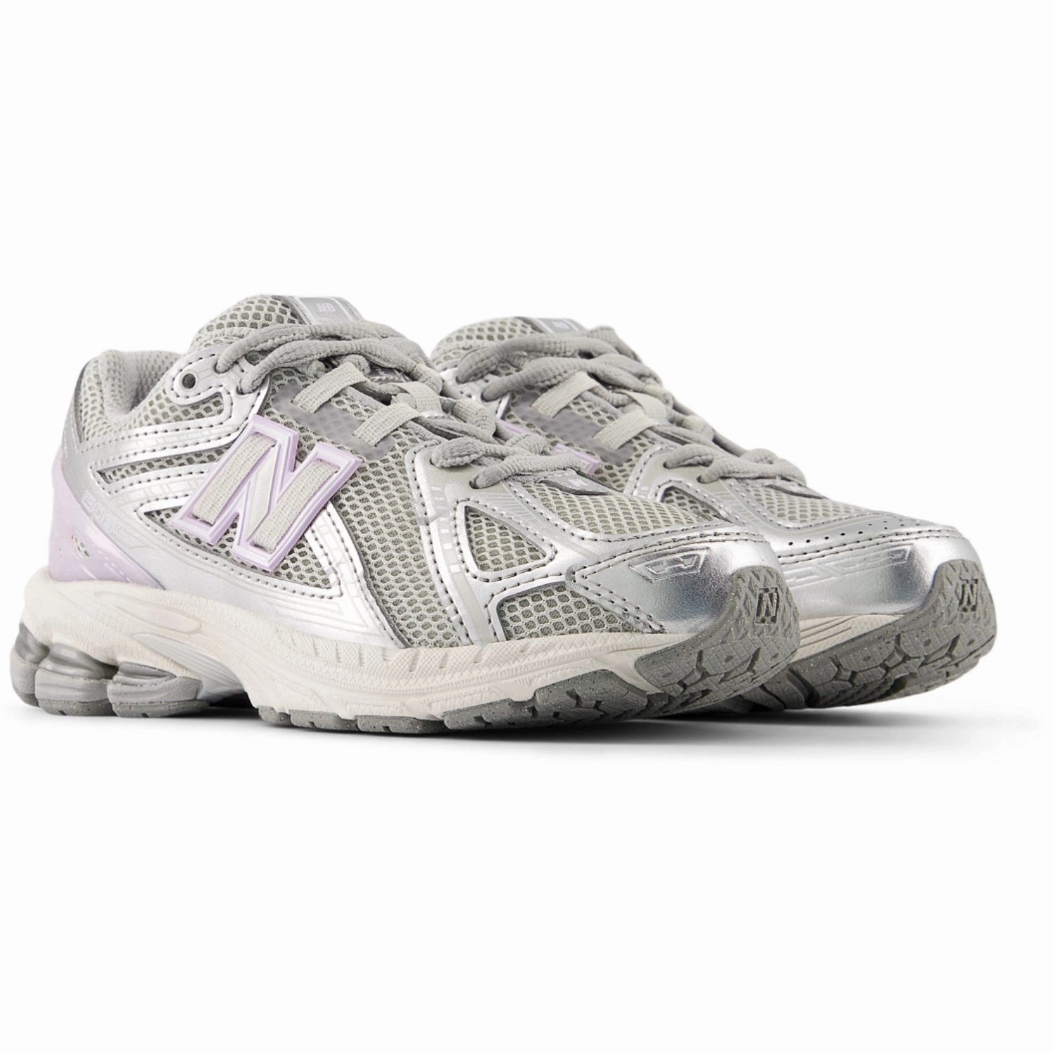 Lace-up New Balance Silver Metallic 1906 Kids Lace Sneakers