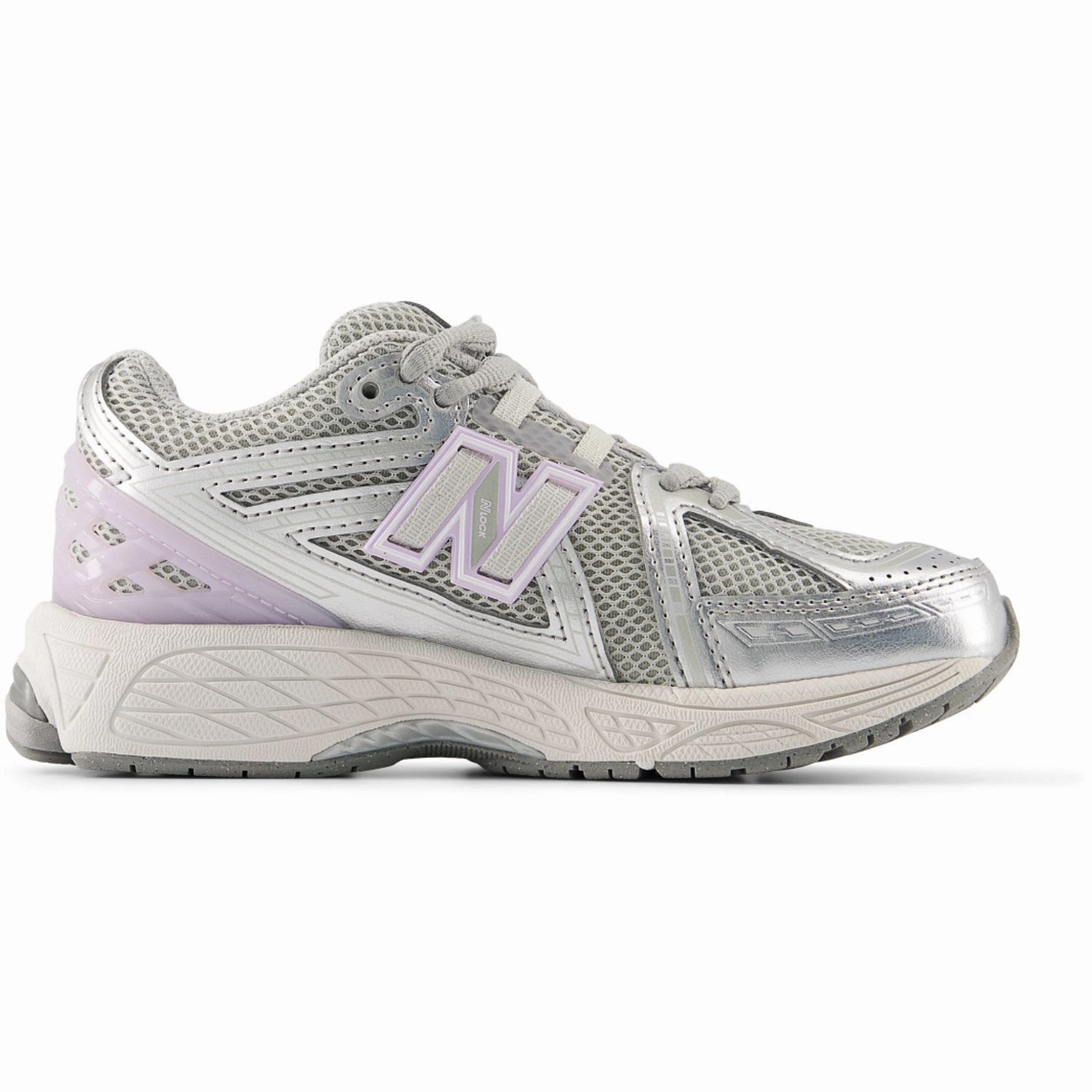 Lace-up New Balance Silver Metallic 1906 Kids Lace Sneakers