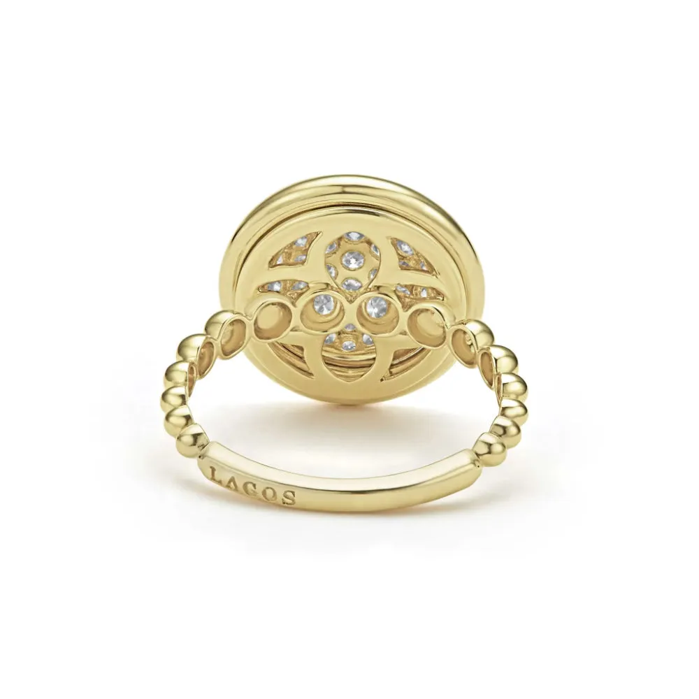 Lagos 18k Gold Meridian Circle Diamond Ring
