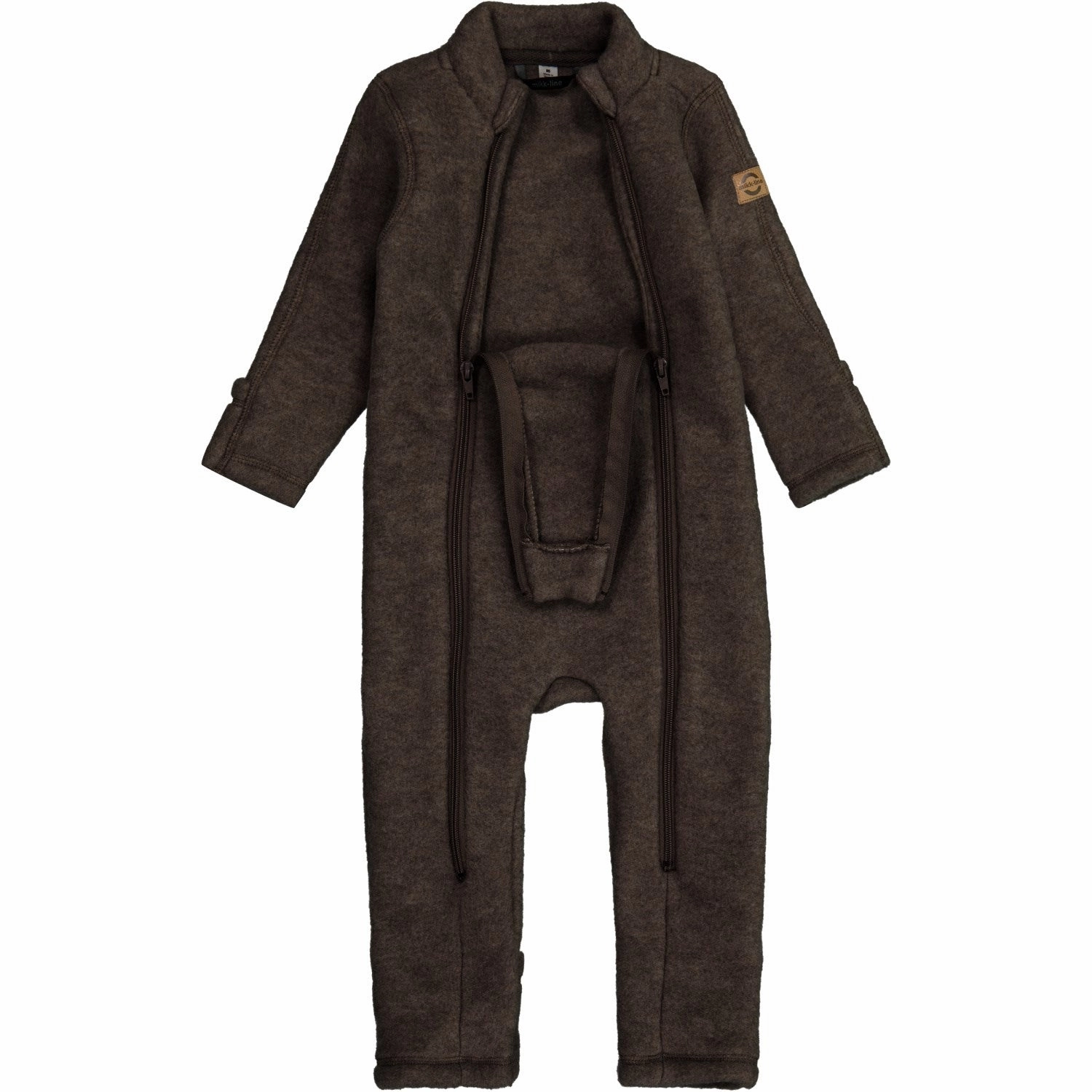 Laid-back Mikk-Line Dark Brown Melange Wool suit
