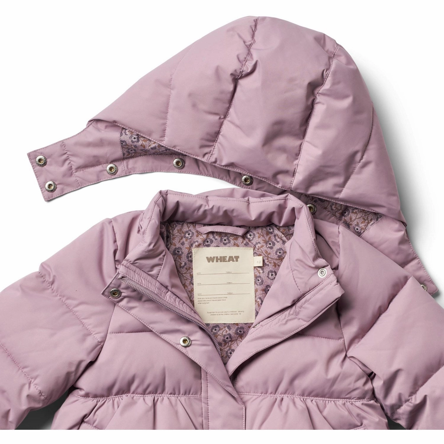 Laid-back Wheat Soft Lilac Puffer Jacket Karla