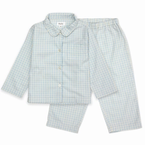 lalaby Blue Gingham Classic Pyjamas Finest Acclaimed