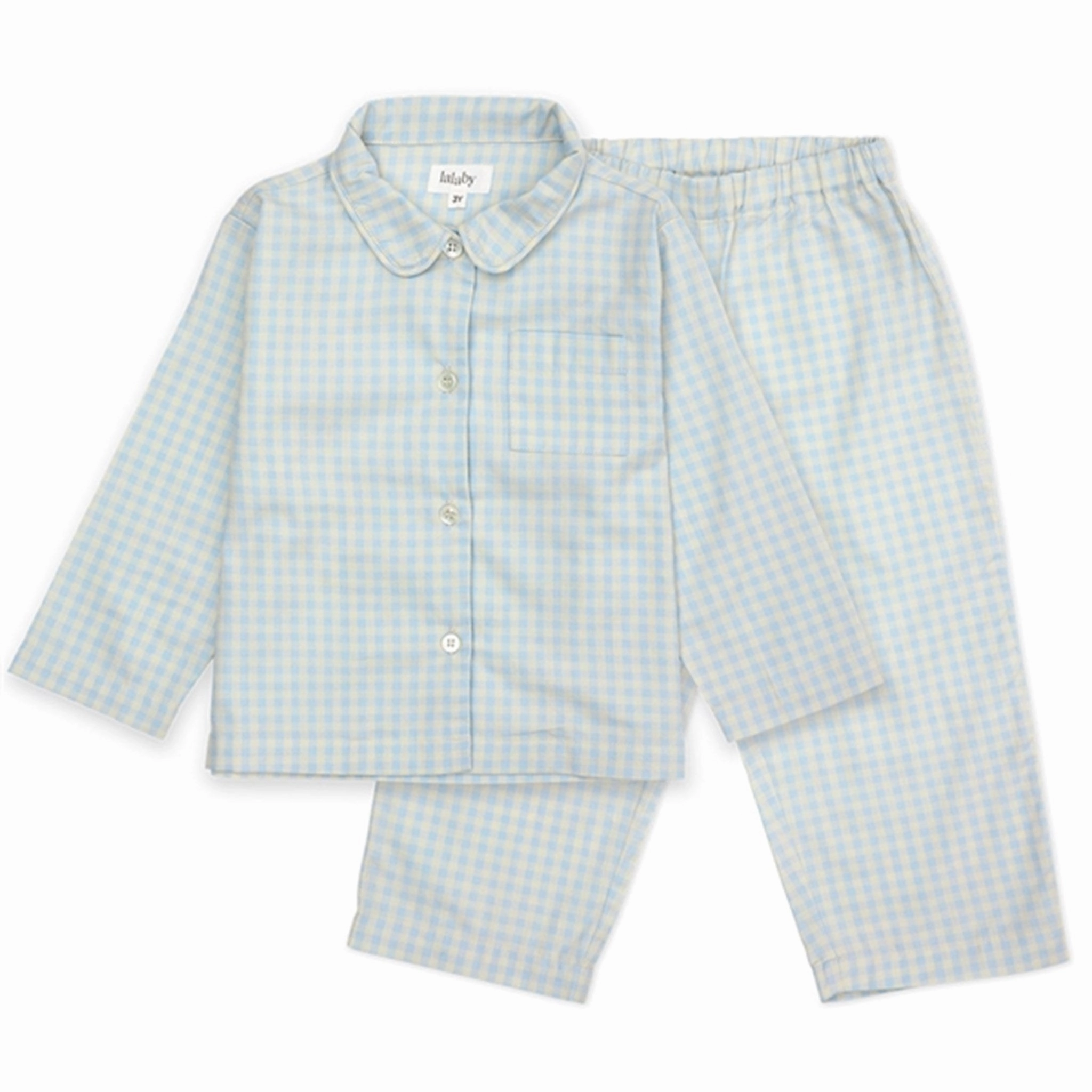 lalaby Blue Gingham Classic Pyjamas Responsible Masterpiece