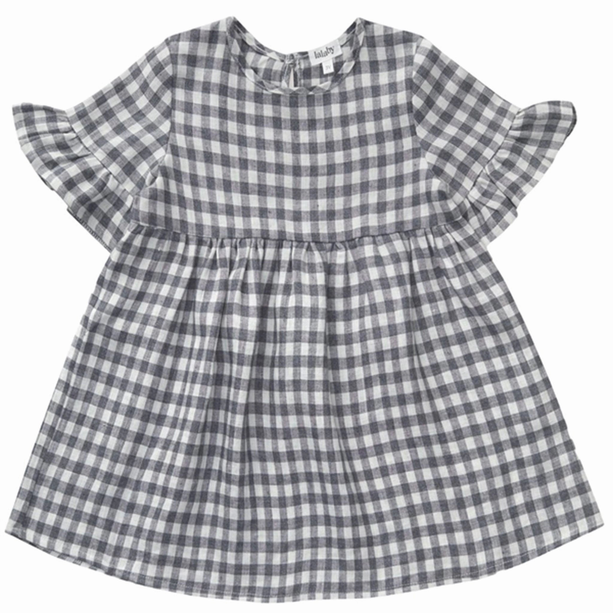 lalaby Elephant Check Viola Dress Artisanal Expressive