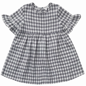 lalaby Elephant Check Viola Dress Artisanal Expressive
