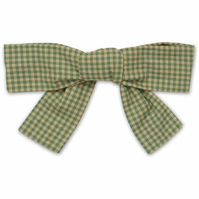 Lalaby Green Check Big Hair Bow Noble Heritage