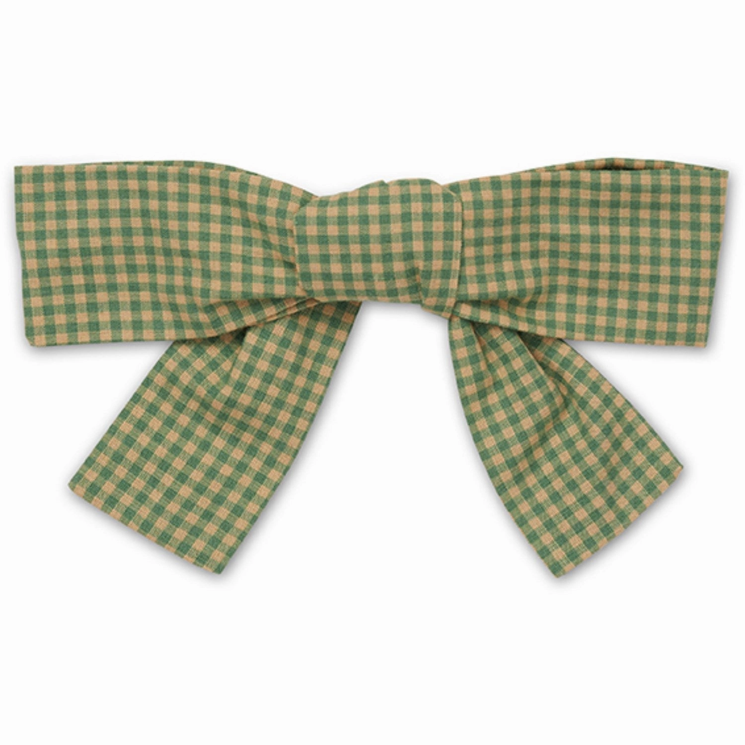 Lalaby Green Check Big Hair Bow Noble Heritage