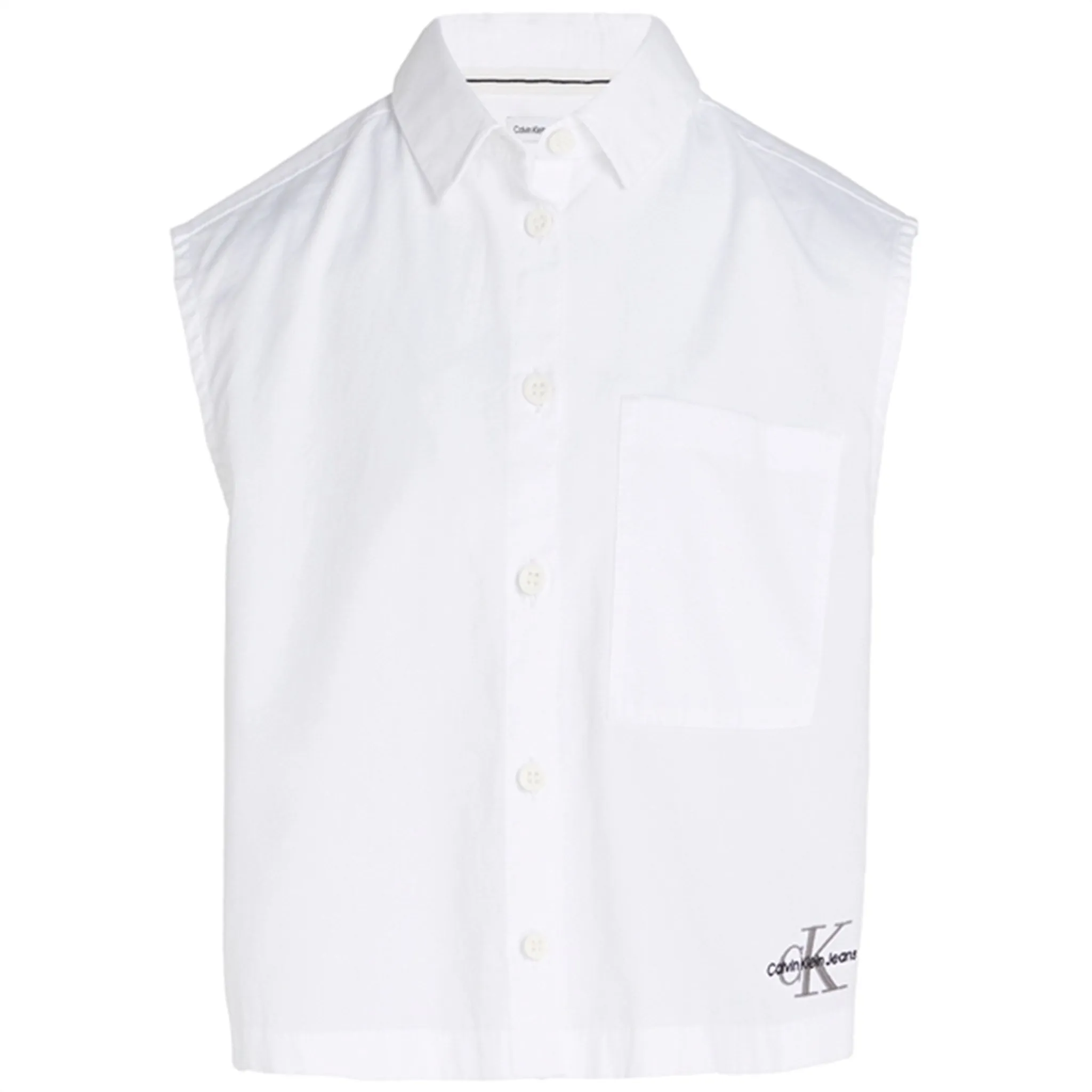 Lavish Calvin Klein Monogram Sleeveless Shirt Bright White Exquisite
