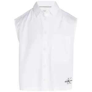 Lavish Calvin Klein Monogram Sleeveless Shirt Bright White Exquisite