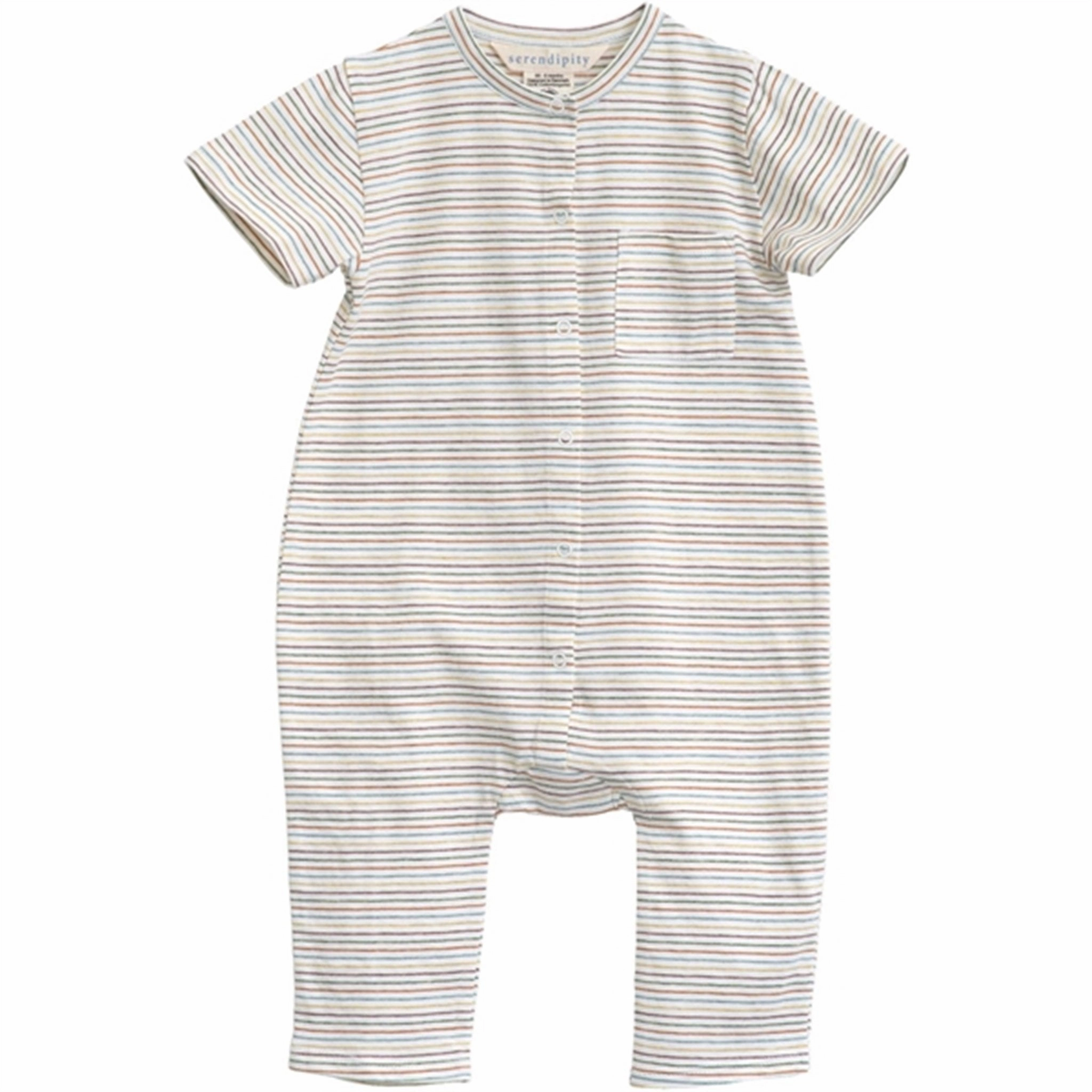 Distinctive Serendipity Rainbow Stripe Baby Jersey Pocket Suit Innovation