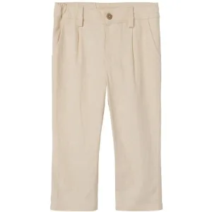 Layered Lil'Atelier Bleached Sand Felix Pants Chiffon
