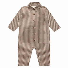 Layered Flss Roast Brown Stripe Bob Onesie Captivating