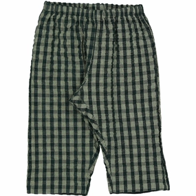 Layered MarMar Seersucker Gingham Dark Leaf Check Panto Pants Waterproof