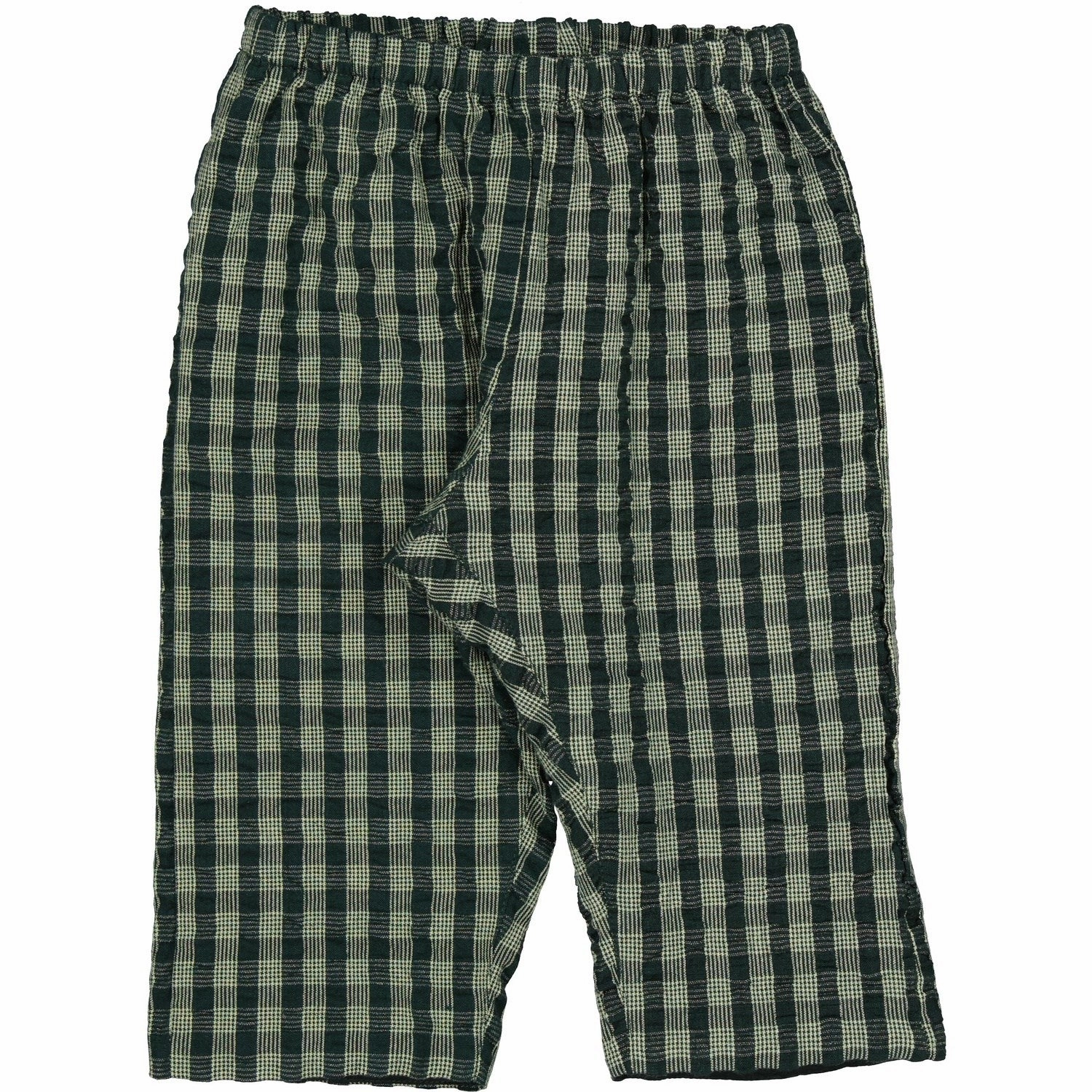 Layered MarMar Seersucker Gingham Dark Leaf Check Panto Pants Waterproof