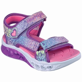 Leadership Skechers Girls Flutter Hearts Sandal Lavender/Multi Celebrated