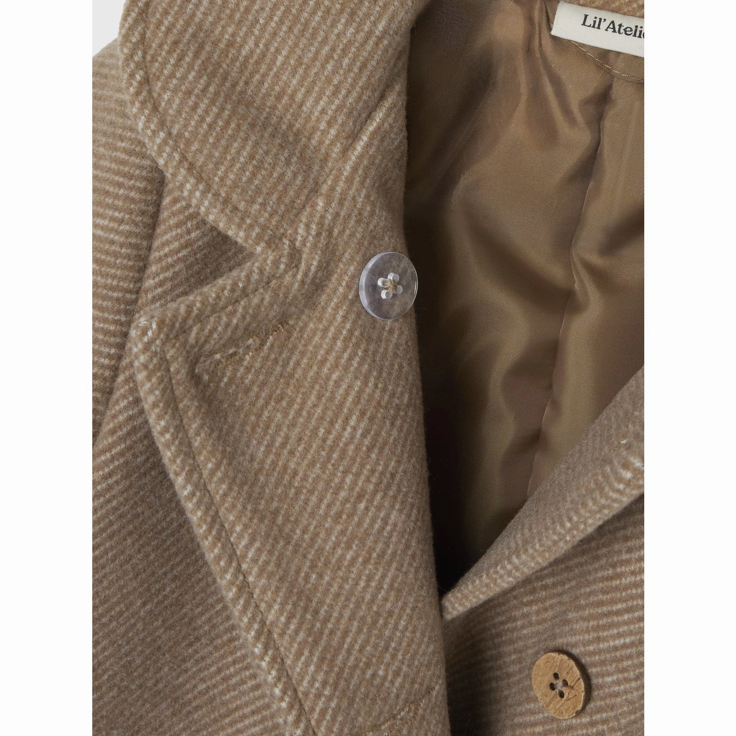 Leather Lil'Atelier Travertine Melange Nalina Long Jacket