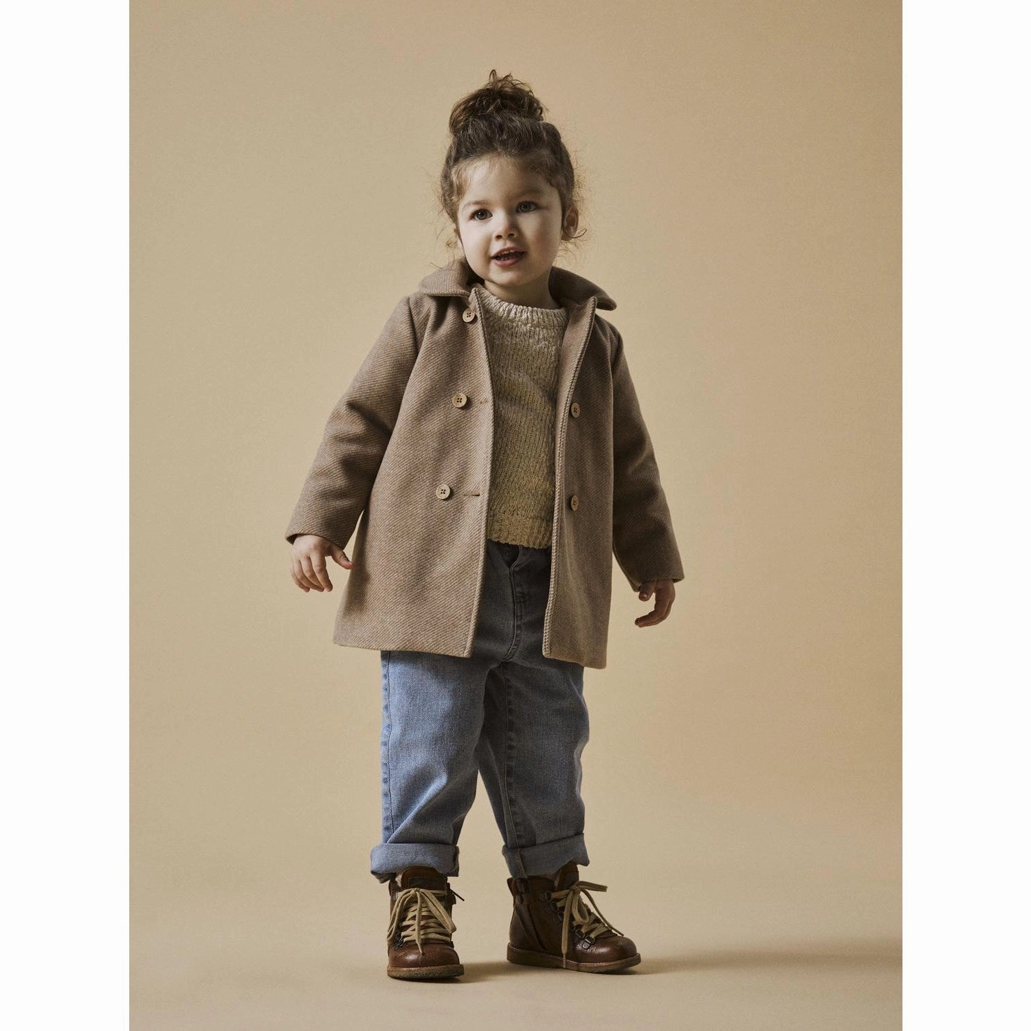 Leather Lil'Atelier Travertine Melange Nalina Long Jacket