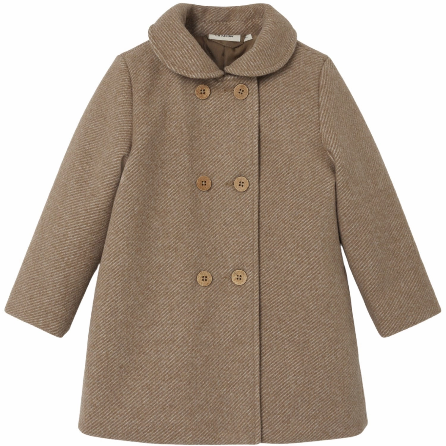 Leather Lil'Atelier Travertine Melange Nalina Long Jacket Crafted