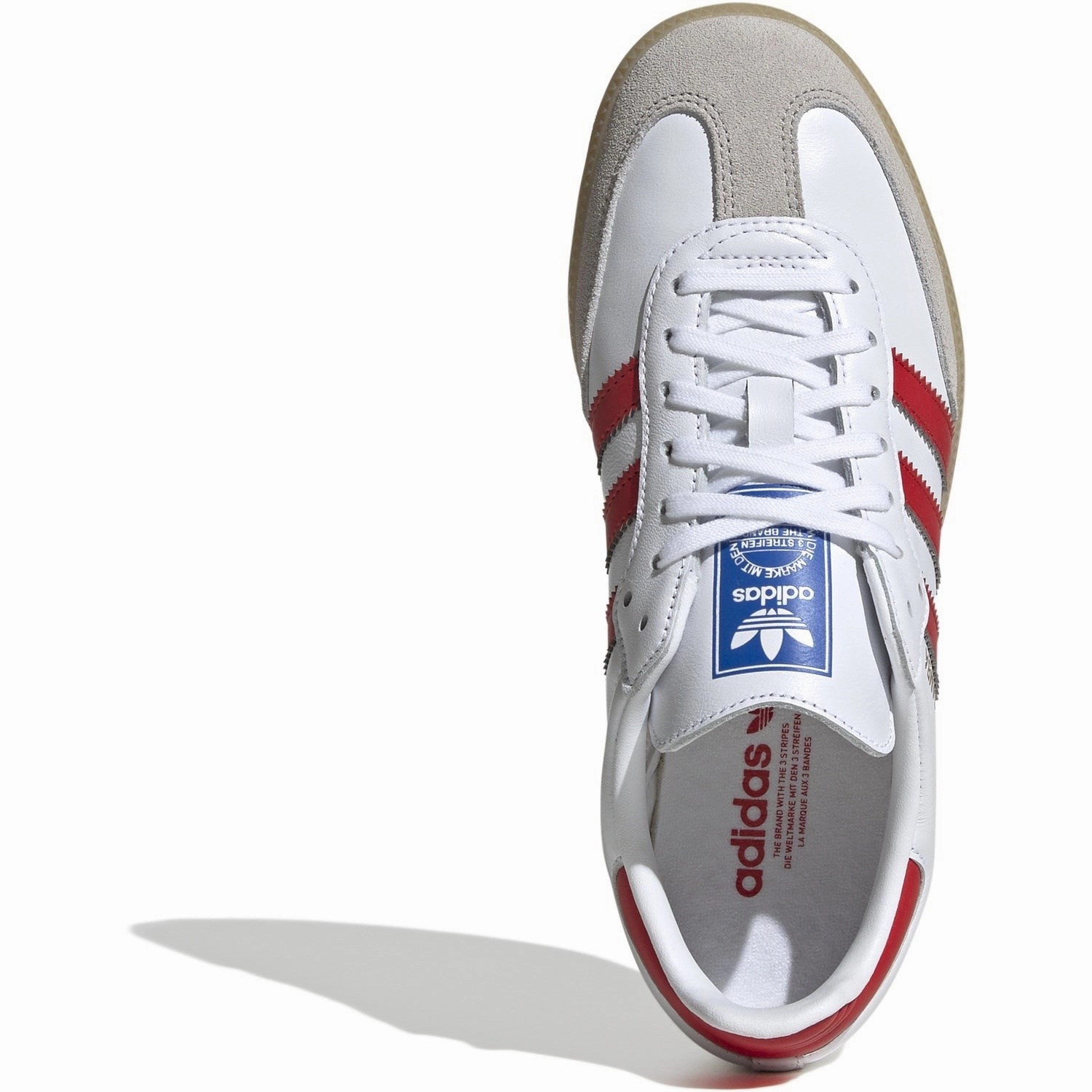Leather shoes adidas Originals Cloud White/Collegiate Red/Gum Samba Og J Sneakers