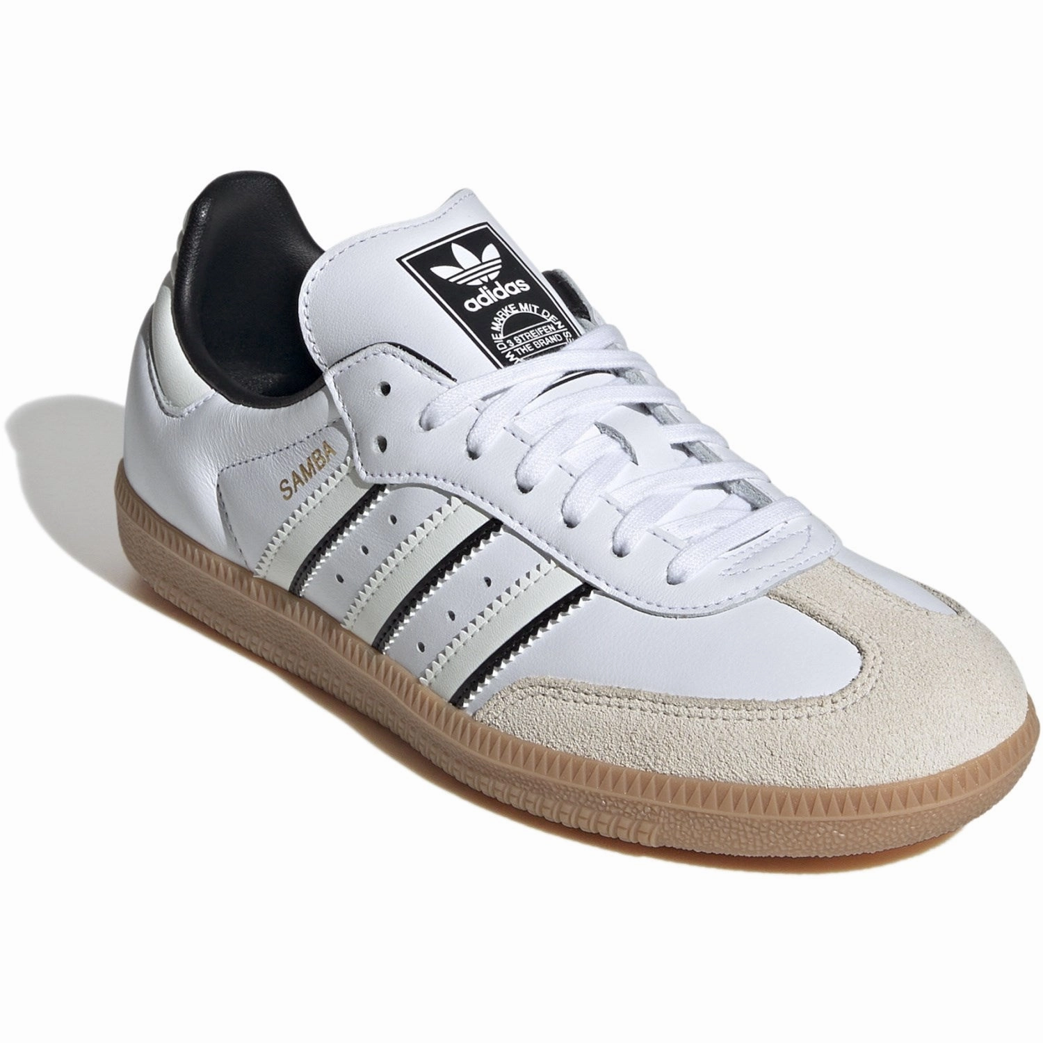 Leather shoes adidas Originals Cloud White/Off White/Core Black Samba Og J Sneakers