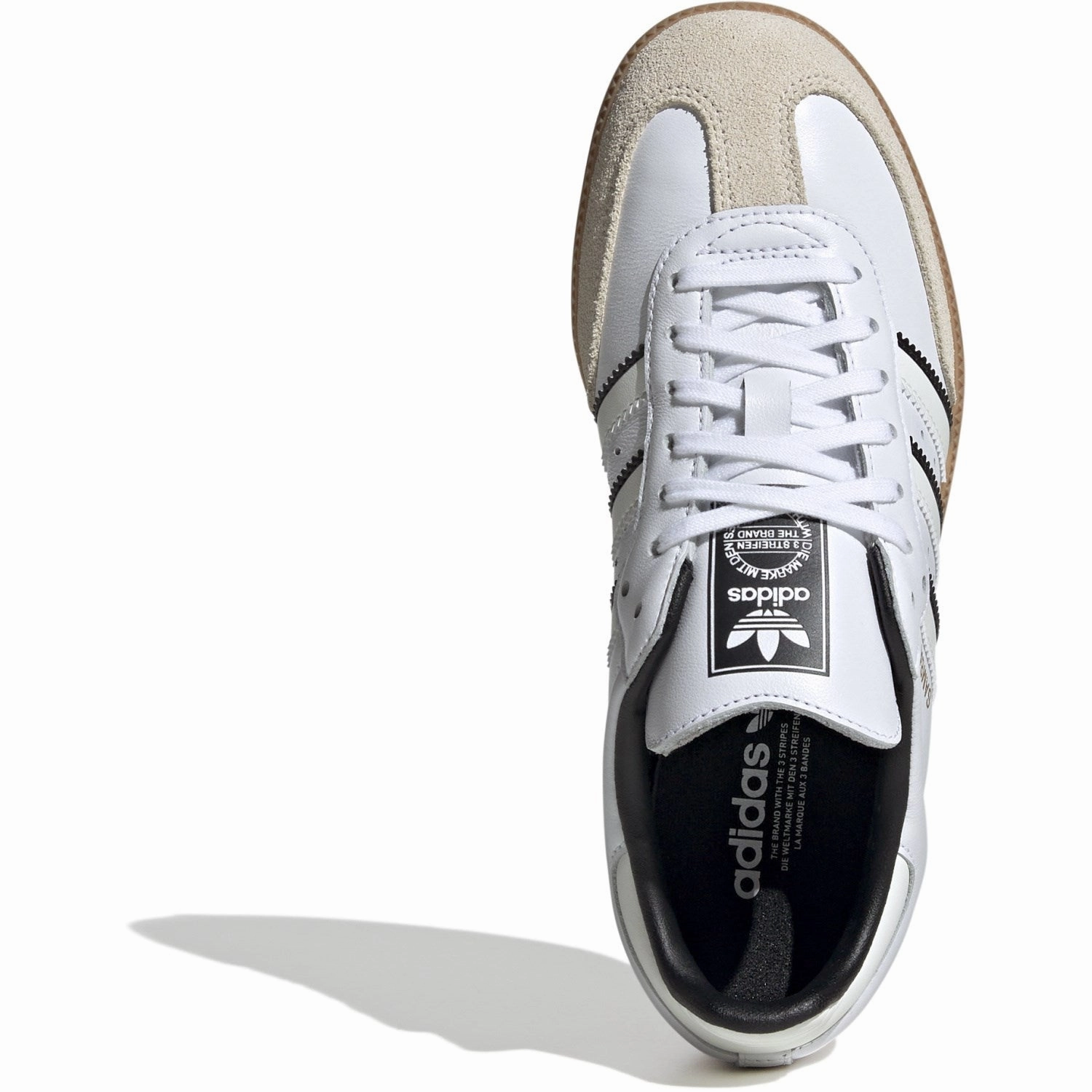 Leather shoes adidas Originals Cloud White/Off White/Core Black Samba Og J Sneakers