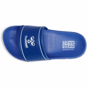 Leather soles Hummel Pool Slide JR Sandal Dazzling Blue Oxfords