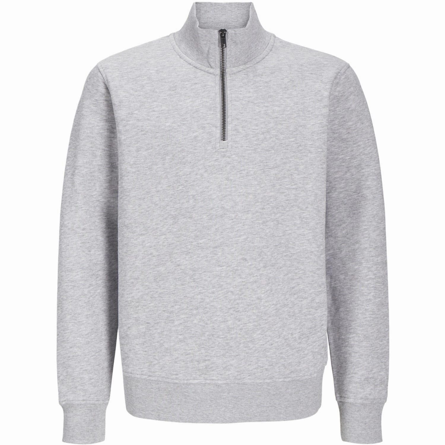 Heritage Jack & Jones Junior Light Grey Melange Bradley Sweatshirt Half Zip Noos Excellence