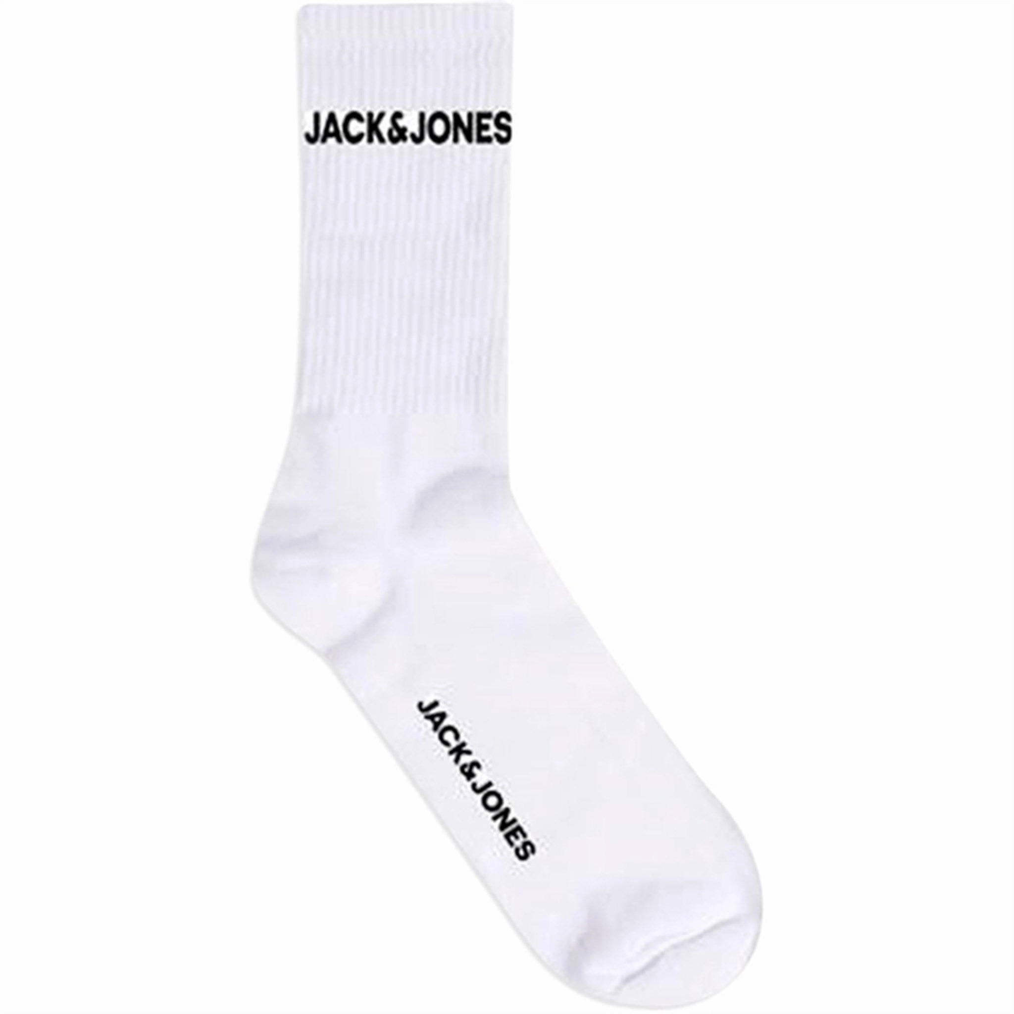 Legendary Jack & Jones Junior White Basic Logo Tennis Socks 5-pack Noos Sleek