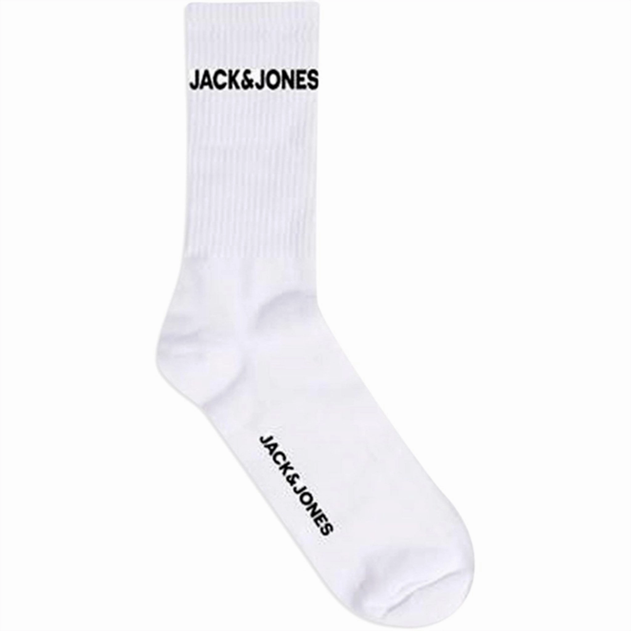 Fashion Jack & Jones Junior White Basic Logo Tennis Socks 5-pack Noos Premium