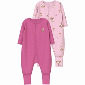 Legendary Name It Ibis Rose Nightsuit 2-pack Zip Rose Deer Noos Alluring