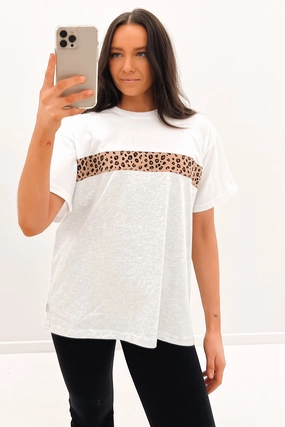 Leopard Panel Up Tee Snow Marle kitchen sale ramadan sale