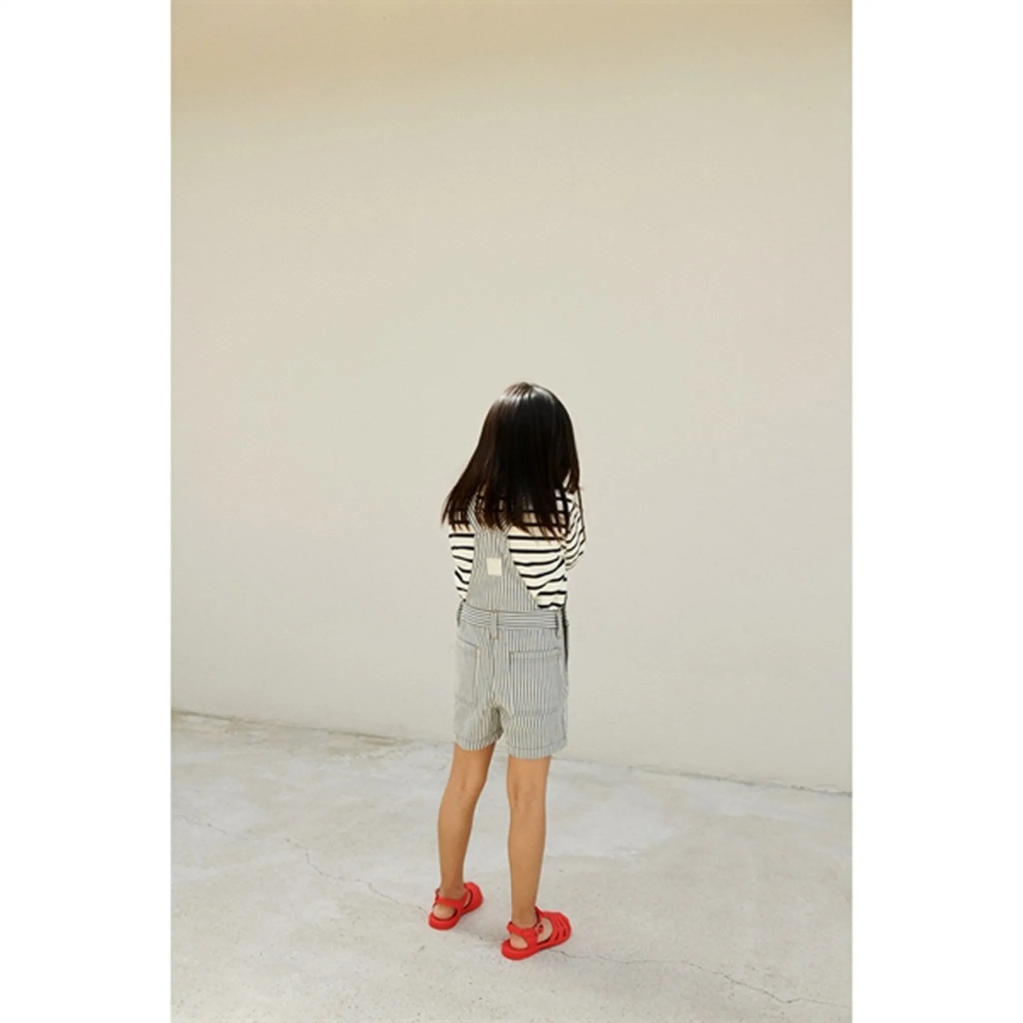 Liewood Y/D Stripe Whale Blue/Creme De La Creme Venedict Stripe Overall Effortless