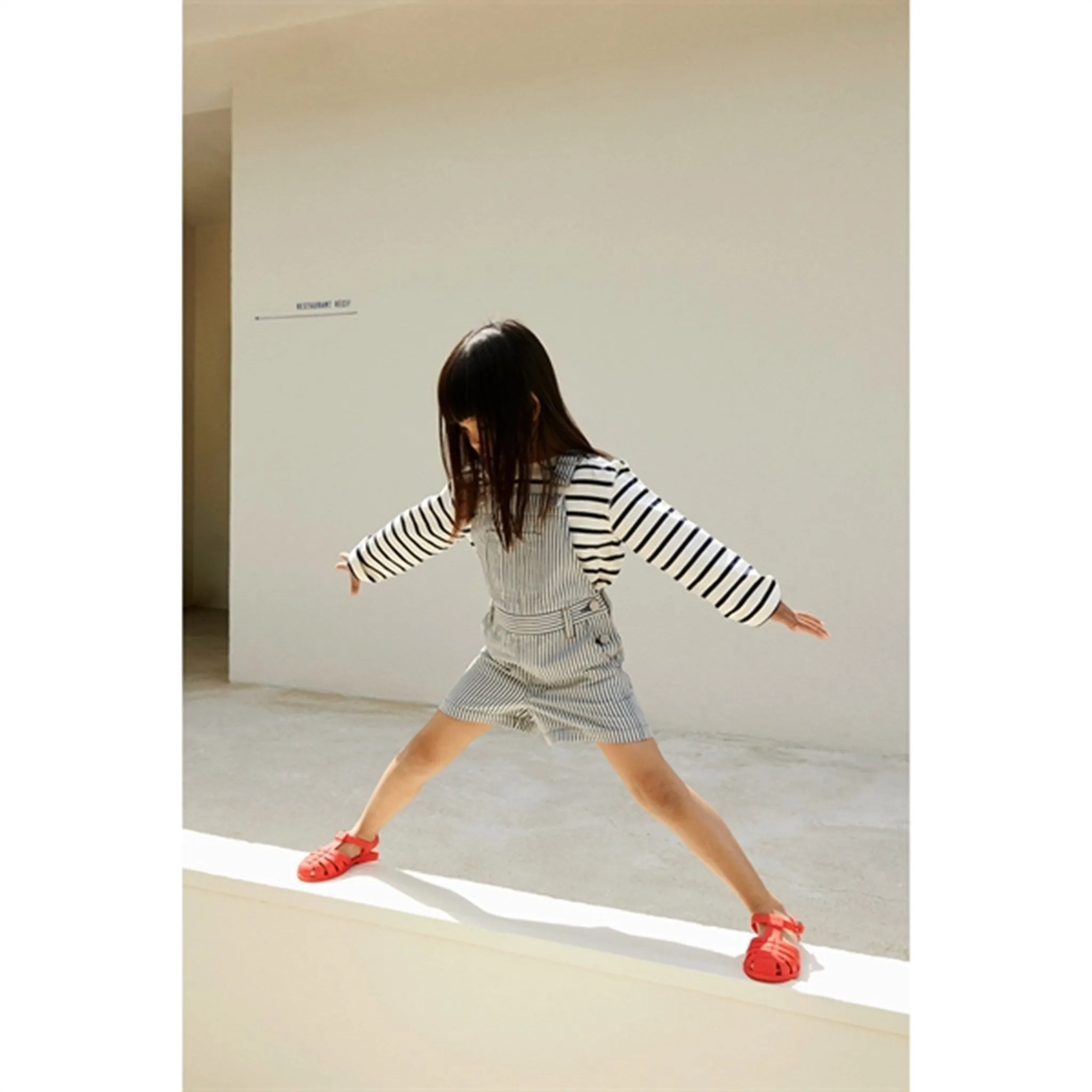 Liewood Y/D Stripe Whale Blue/Creme De La Creme Venedict Stripe Overall Effortless