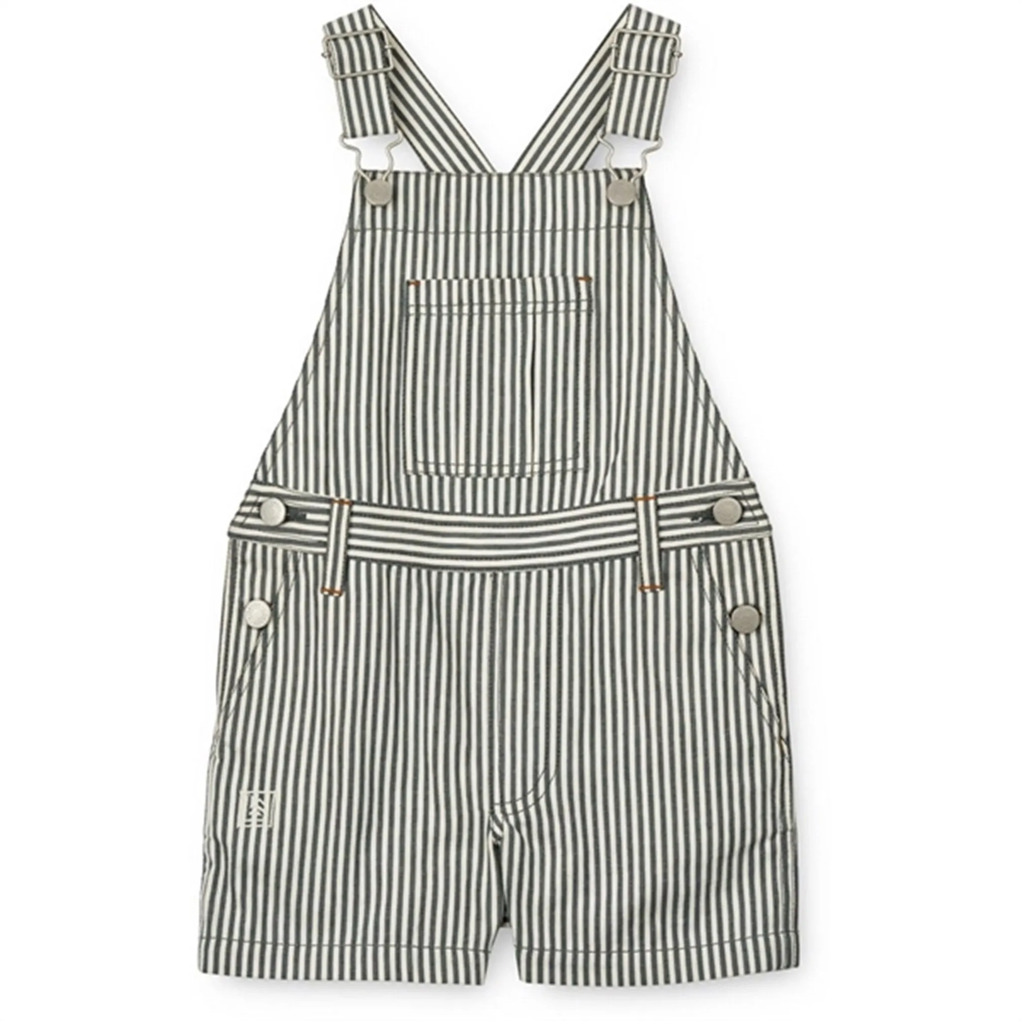Liewood Y/D Stripe Whale Blue/Creme De La Creme Venedict Stripe Overall Effortless Nylon