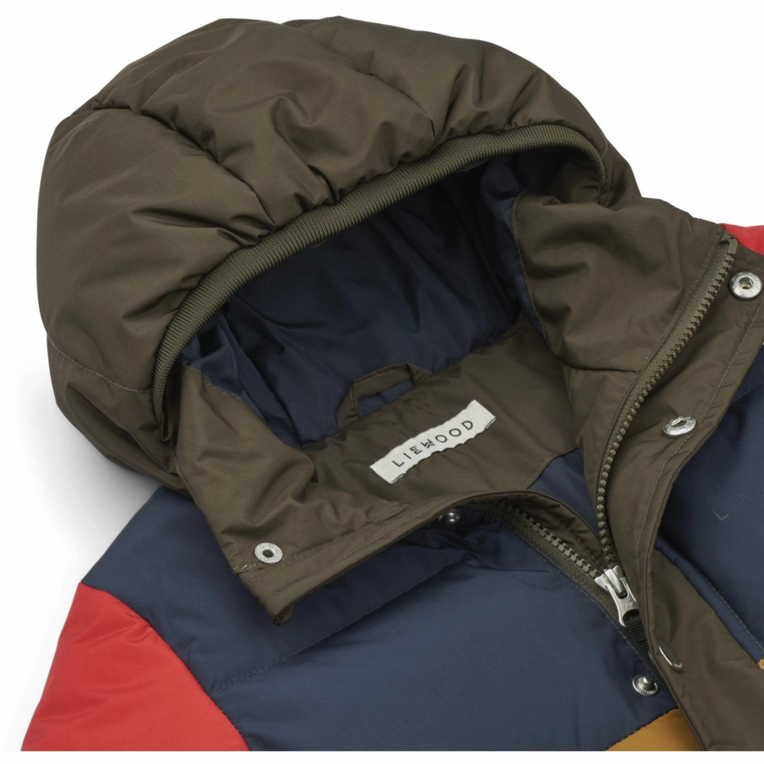 LieWood Army Brown Multi Mix Palle Puffer Down Jacket Soft