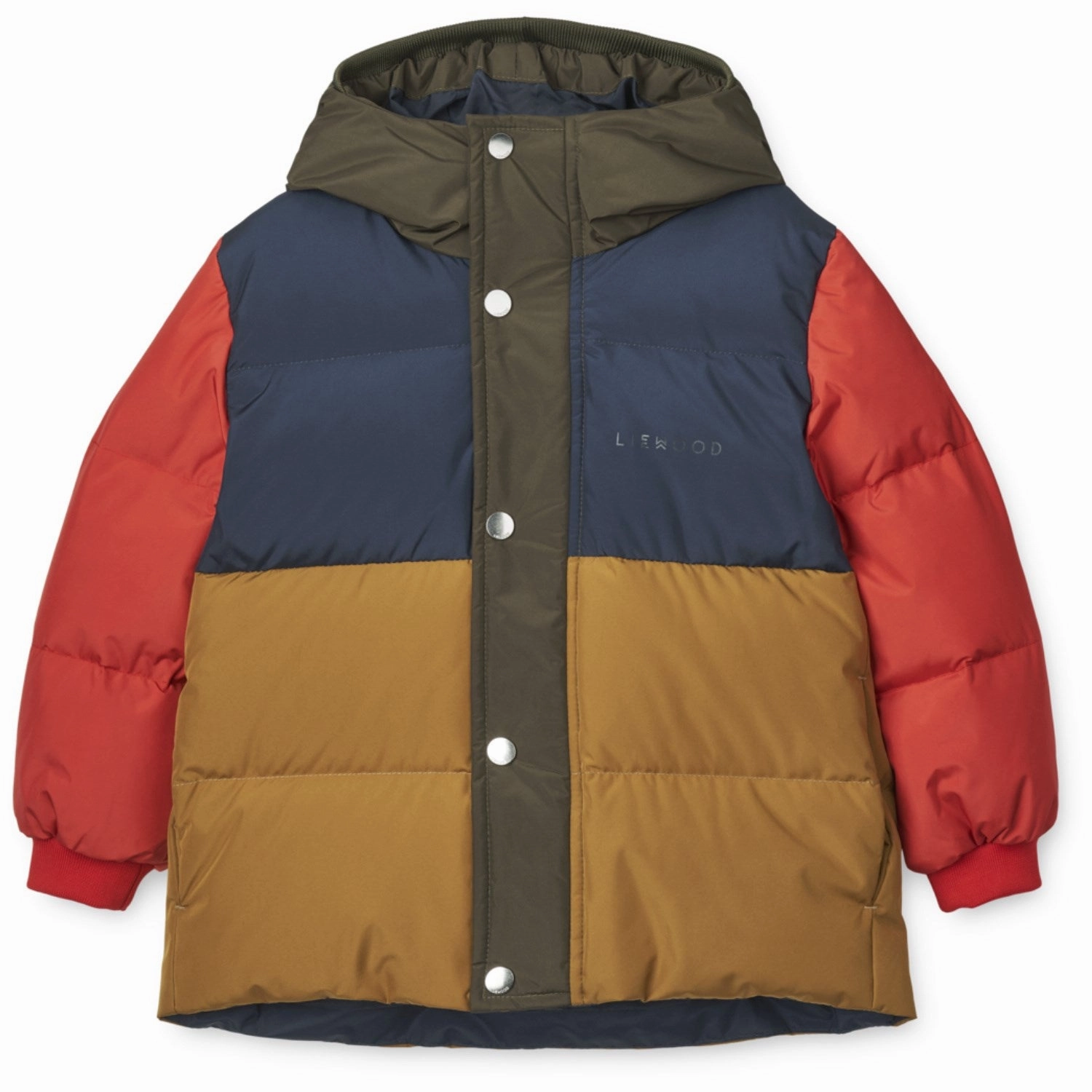 LieWood Army Brown Multi Mix Palle Puffer Down Jacket Soft Fabric