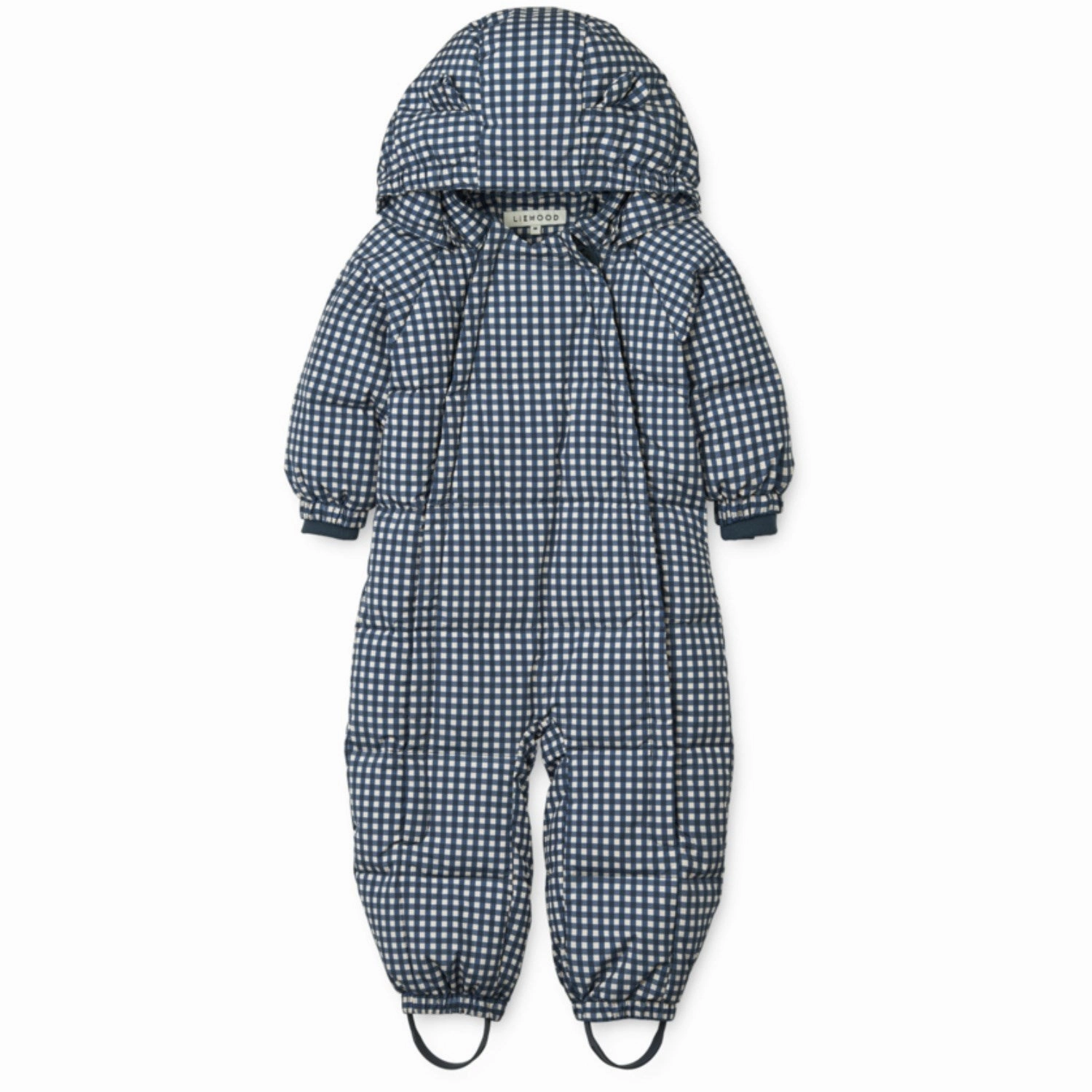 LieWood Check Classic Navy / Dark Sandy Sylvie Baby Snowsuit Moisture-wicking Suede