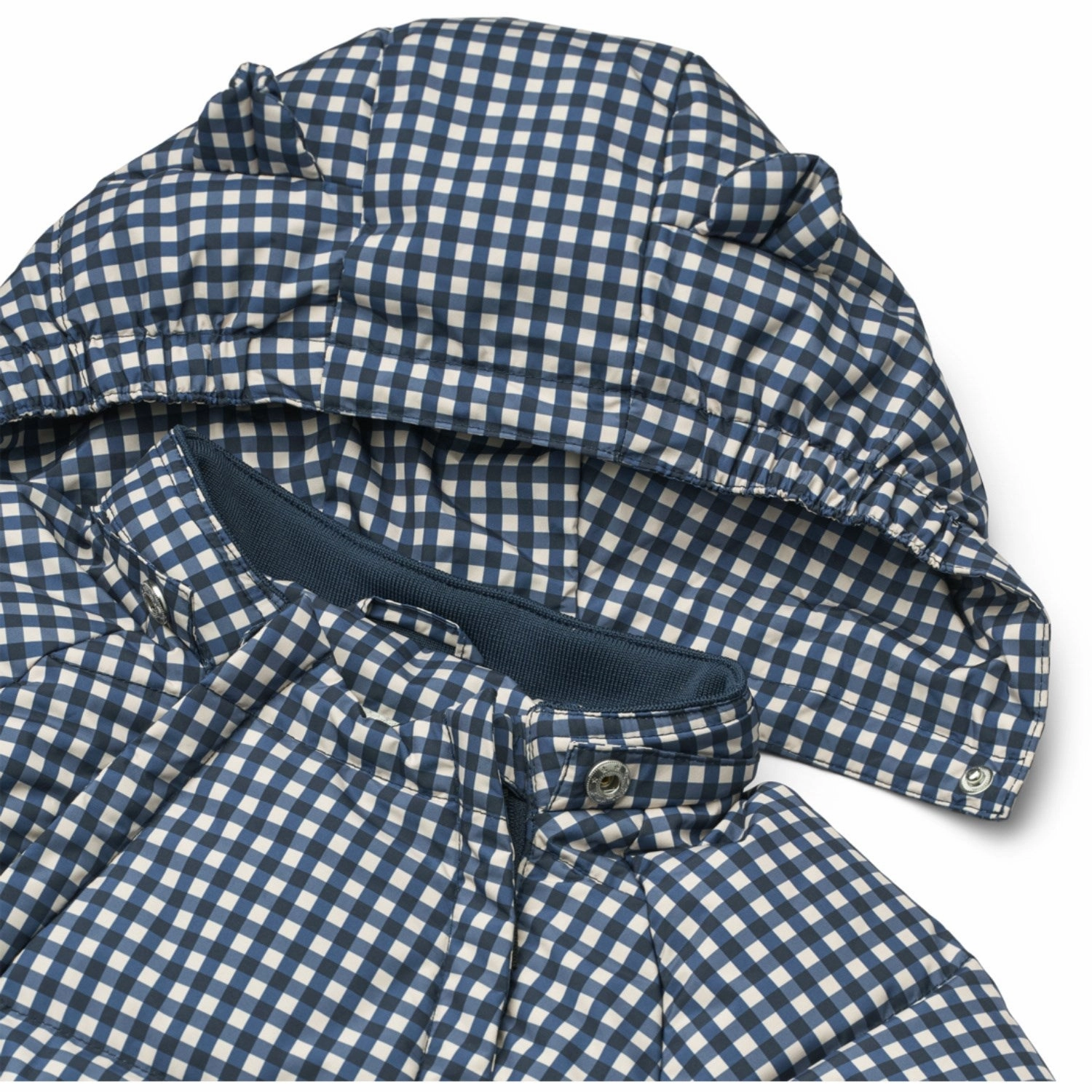 LieWood Check Classic Navy / Dark Sandy Sylvie Baby Snowsuit Moisture-wicking