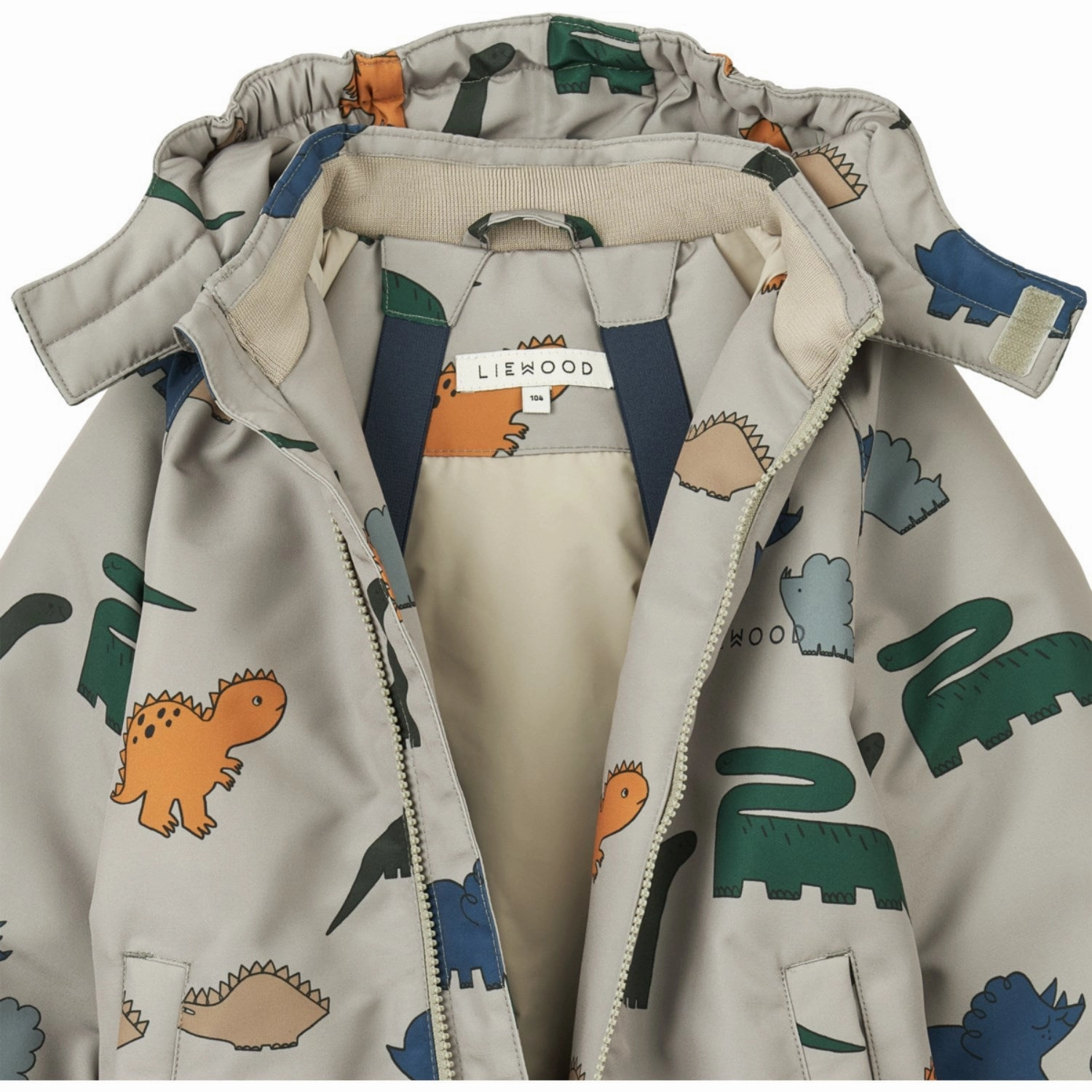 LieWood Dinosaurs / Mist Isa Snowsuit Spandex