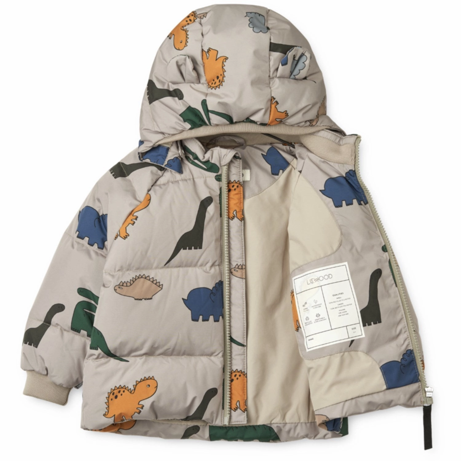LieWood Dinosaurs / Mist Polle Down Puffer Jacket Classic