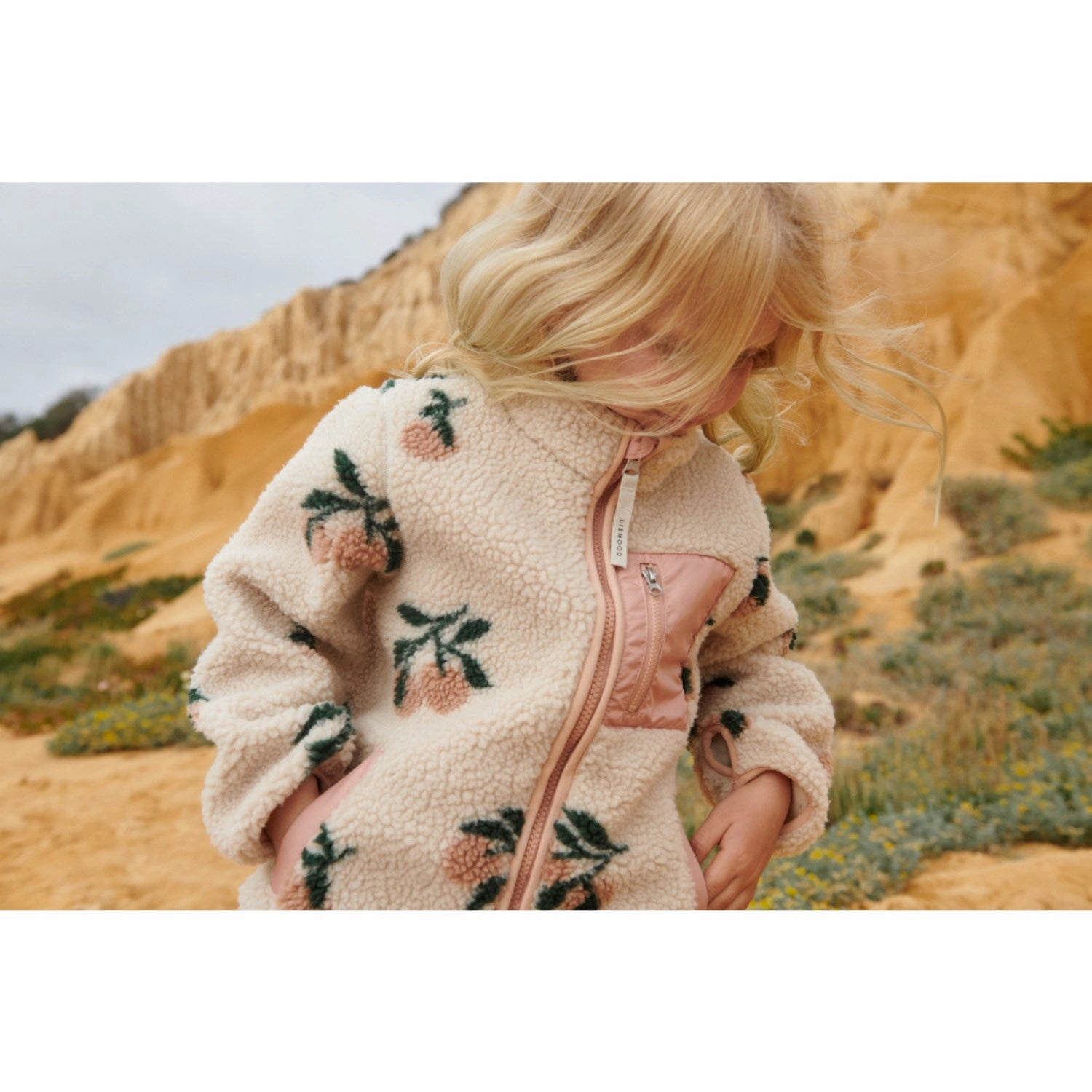 LIEWOOD Peach / Sea Shell Nolan Pile Jacket Knit