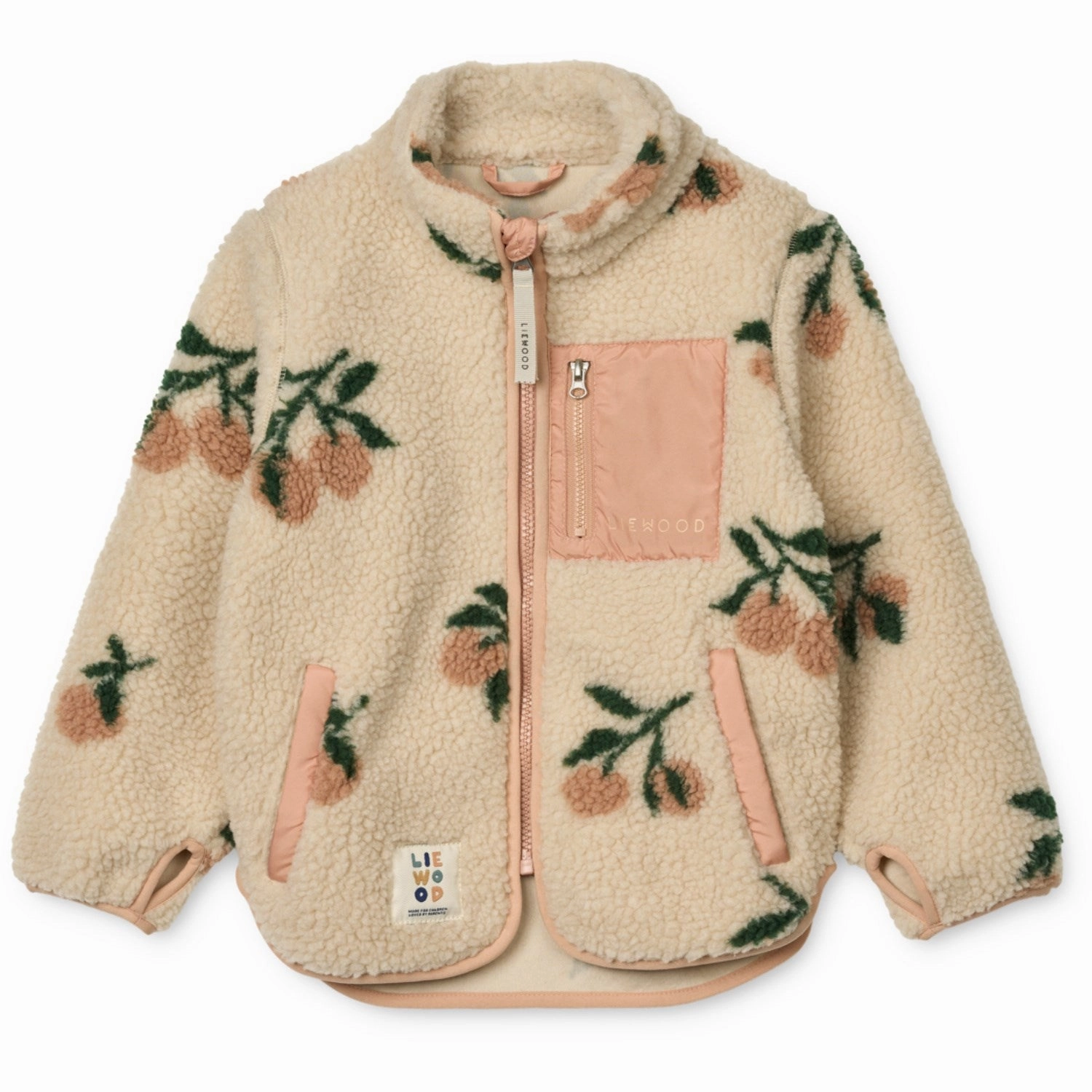 LIEWOOD Peach / Sea Shell Nolan Pile Jacket Knit Silk