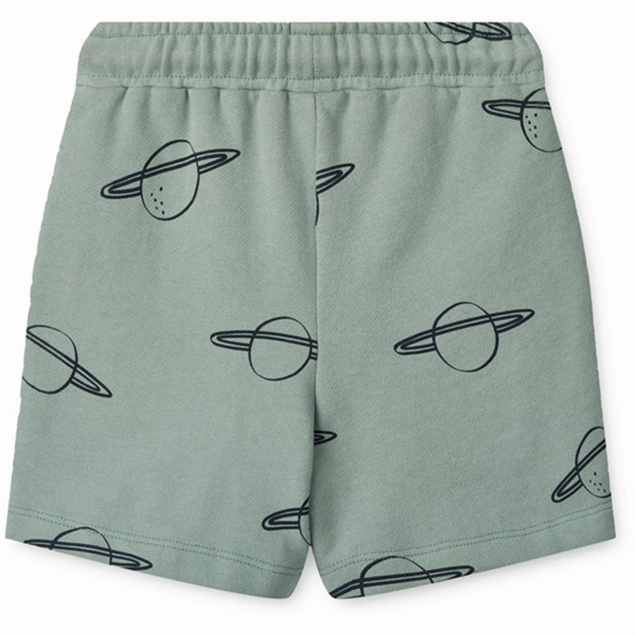 Liewood Planets/Peppermint Gram Printed Sweat Shorts Button