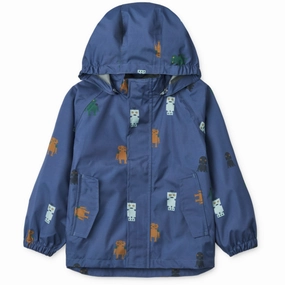 LieWood Robots / Indigo Blue Pedia Rain Jacket Superior Desirable