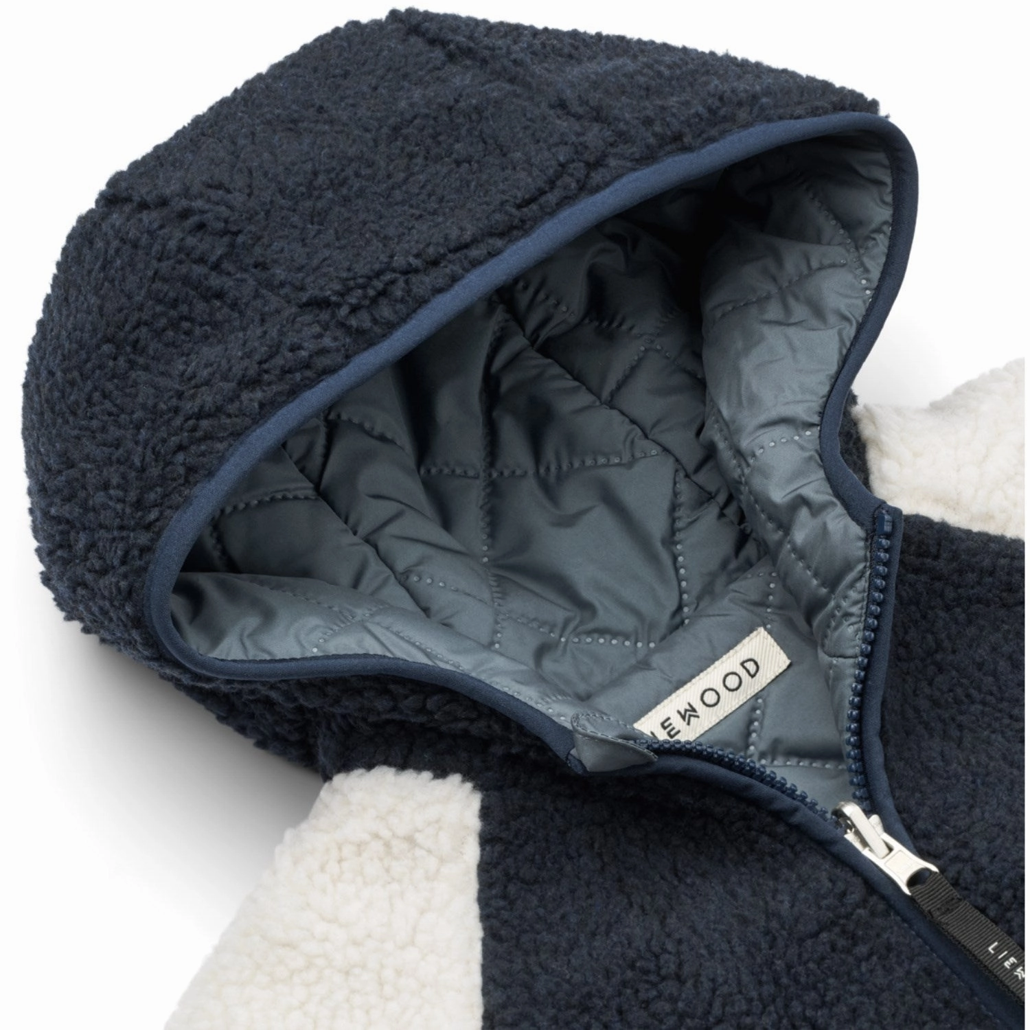 LieWood Whale Blue Multi Mix Jackson Reversible Jacket Stitch