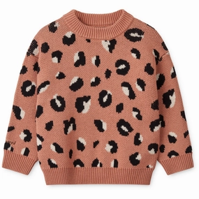 LieWood Wild Leo / Tuscany Rose Orlane Intarsia Knit Jumper Subtle Minimalist