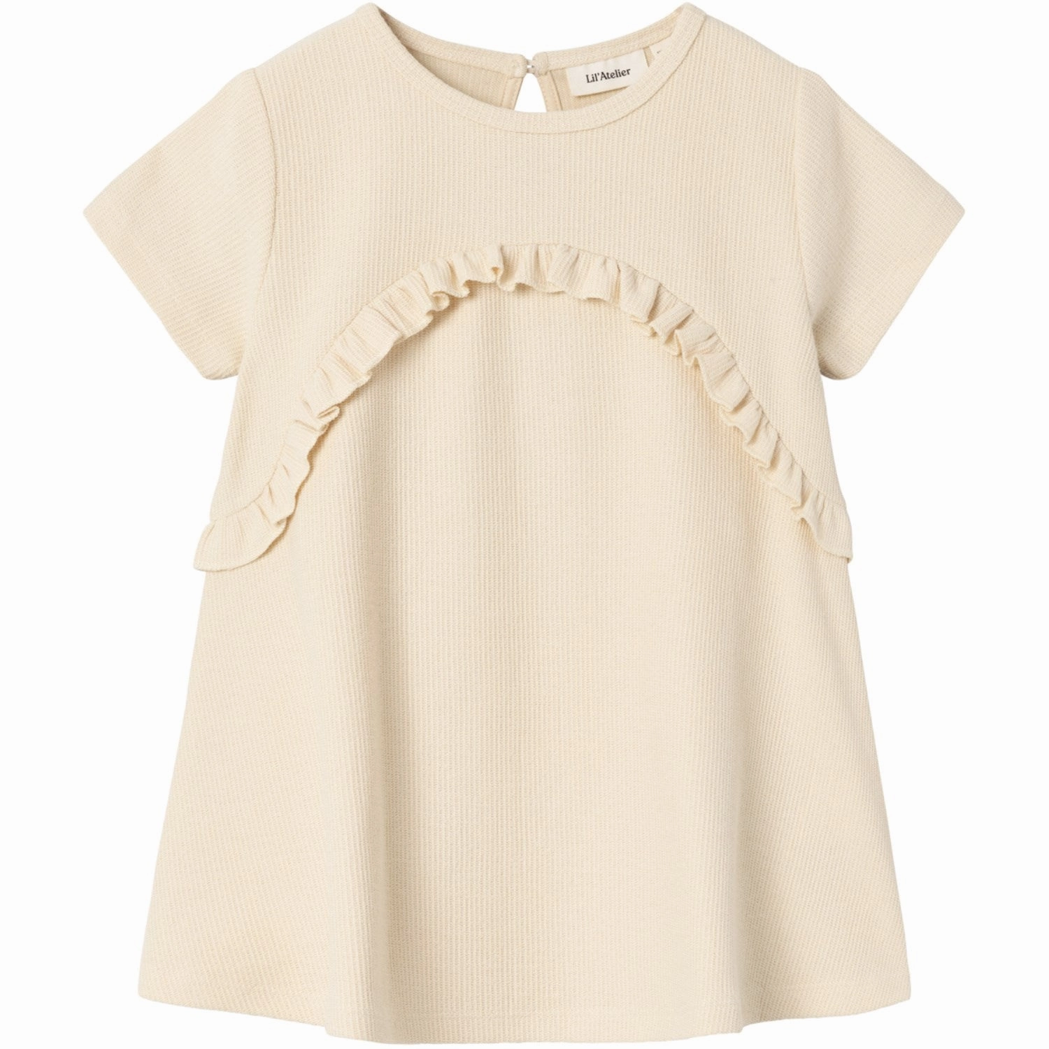 Lil'Atelier Bleached Sand Jolene Loose Sweat Dress Timeless Subtle
