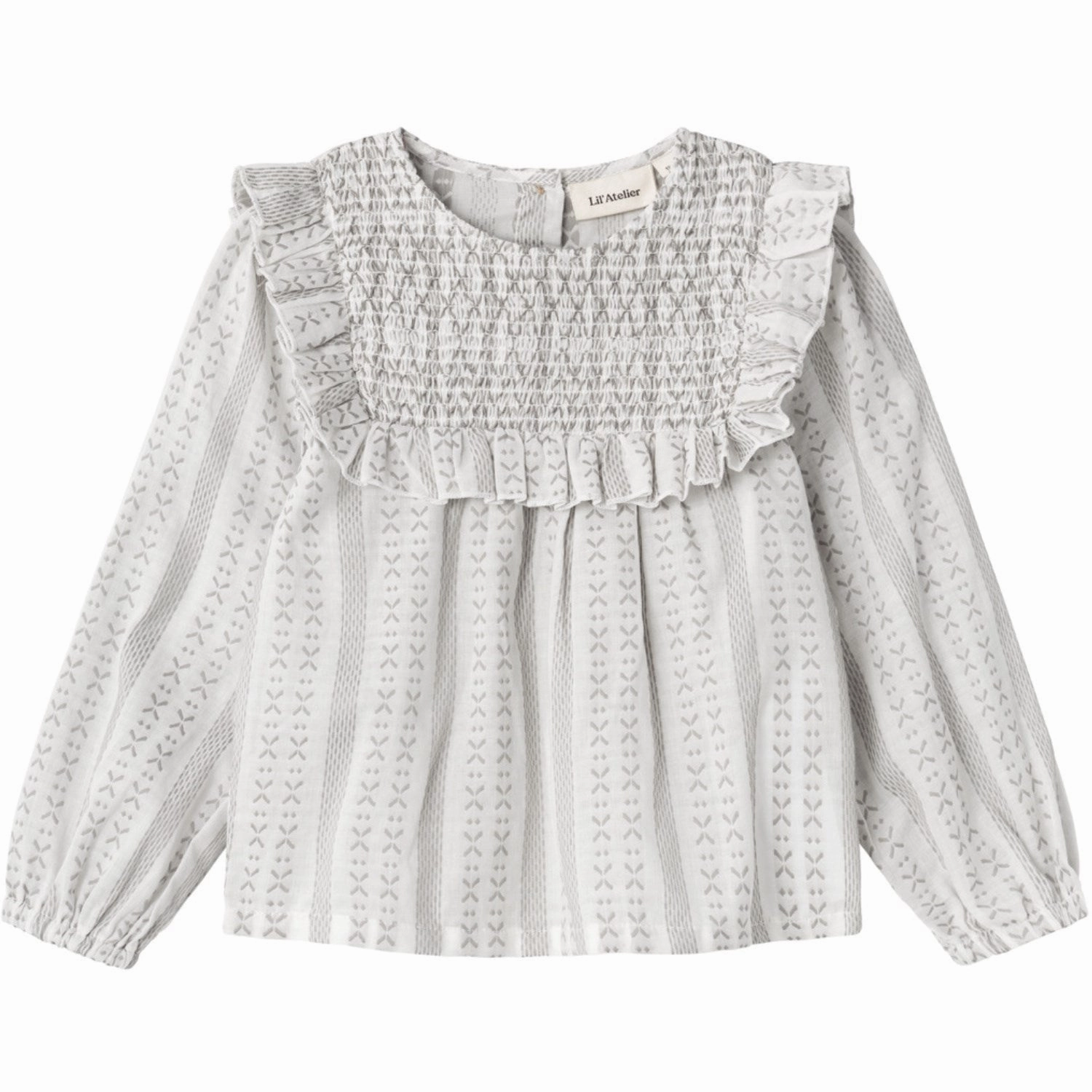 Lil'Atelier Coconut Milk Kenja Loose Shirt Print Button