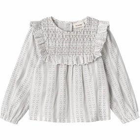 Lil'Atelier Coconut Milk Kenja Loose Shirt Print Button