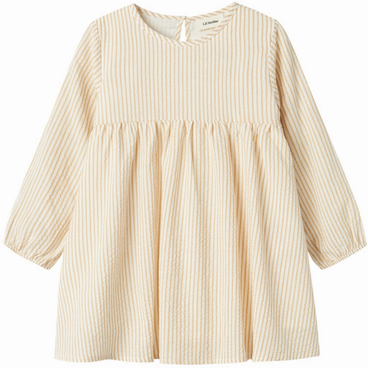 Lil'Atelier Coconut Milk Lino Loose Dress Cuff Waterproof